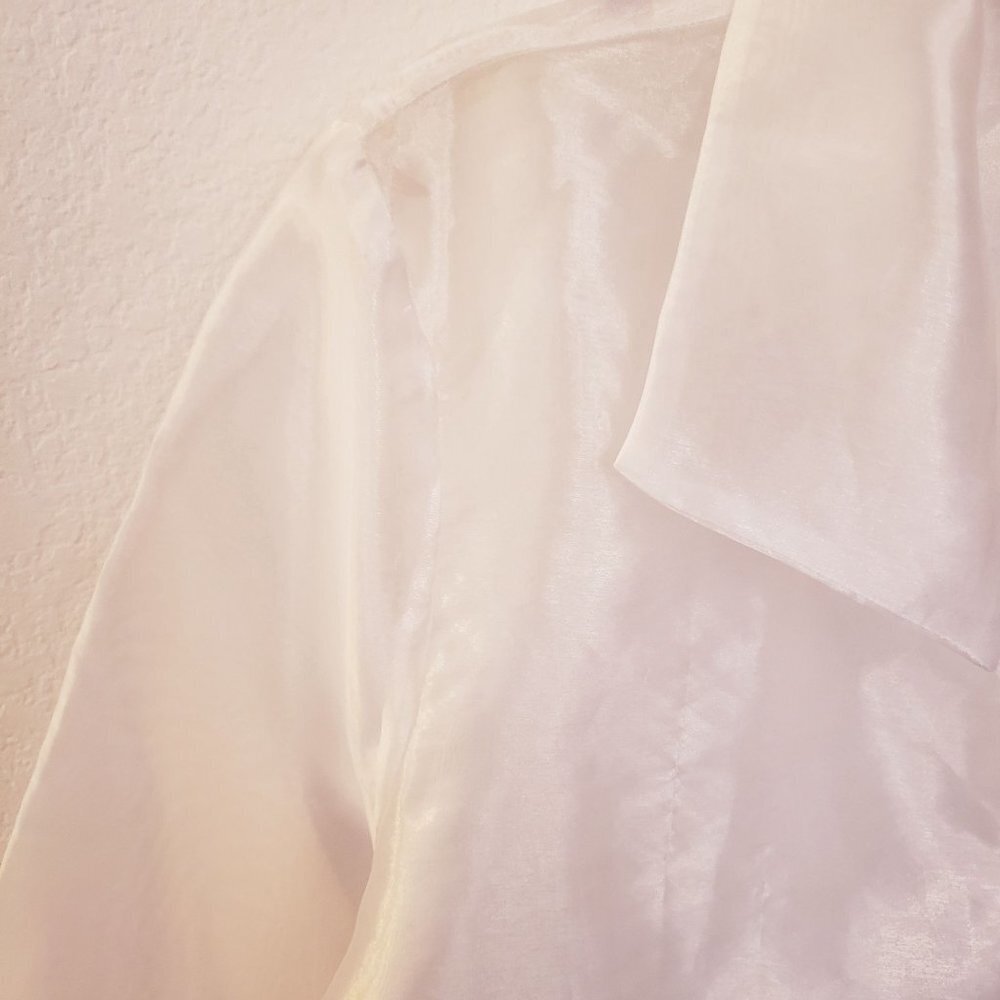 Dove Vintage White Sheer Oversized Shirt/Duster Relaxed Fit Size 1X EUC - Picture 4 of 9